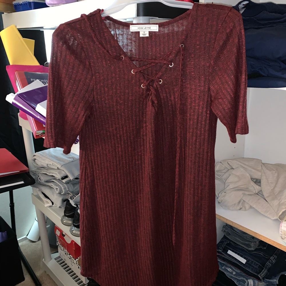 Burgundy dress